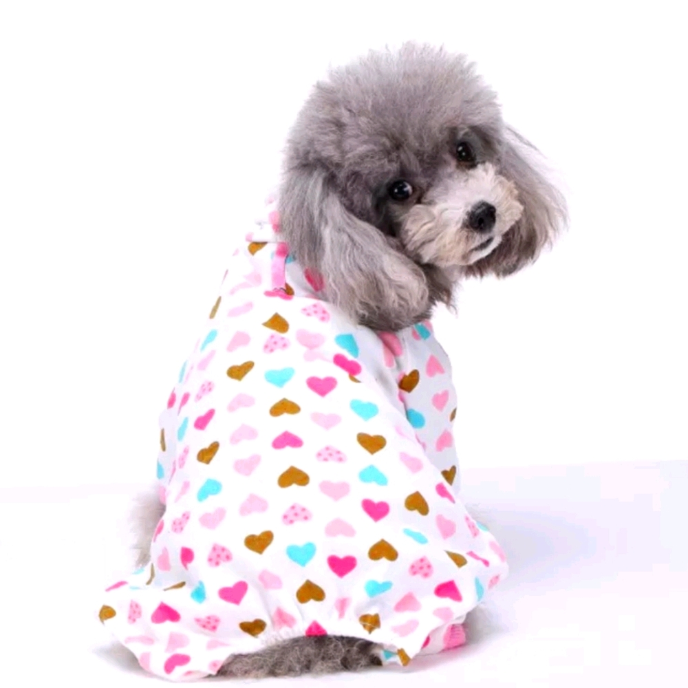 Hearts Pet Pajama for Dogs